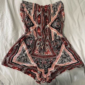 Cute Angie Bohemian Aztec Print Juniors Romper